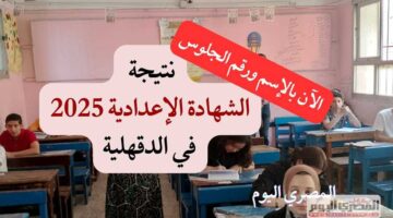 نتائج الشهادة الإعدادية في الدقهلية: بالاسم ورقم الجلوس مع نسبة نجاح 90.2%