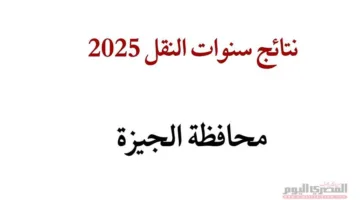 نتائج سنوات النقل 2025 في الجيزة: طريقة الاستعلام المباشرة وخطوات توزيع الدرجات لكافة الصفوف