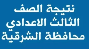 نتيجة الشهادة الإعدادية للترم الثاني 2025 بمحافظة الشرقية برقم الجلوس أو الاسم عبر البوابة الإلكترونية للمحافظة