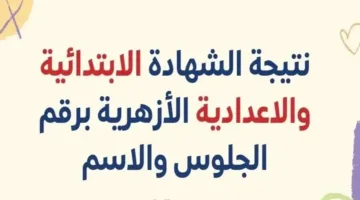 نتيجة الشهادتين الابتدائية والإعدادية الأزهرية الترم الثاني 2025: استعلم برقم الجلوس أو الاسم من خلال بوابة الأزهر الشريف.