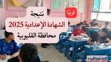نسبة النجاح في ثلاث مواد: كيفية الحصول على نتيجة الشهادة الإعدادية في القليوبية 2025 باستخدام رقم الجلوس