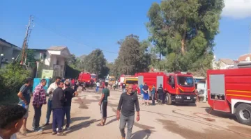 نيران تلتهم قاعتين للاحتفالات في الدقهلية وإصابة عمال بحالة اختناق (صور)