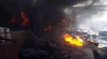 نيران قوية تندلع في مزرعة للدجاج بمنيا القمح في الشرقية