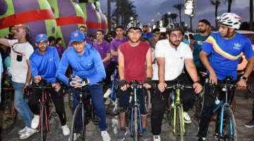 وزير الرياضة ومحافظ دمياط يعلنون عن انطلاق ماراثون للدراجات بمناسبة العيد القومي