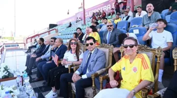 وزير الرياضة يحضر مواجهة أمريكا وكولومبيا في ختام بطولة خوفو الدولية للشباب