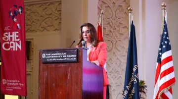 وزيرة التنمية تحضر مؤتمر “هي تستطيع” في كلية التعليم المستمر بالجامعة الأمريكية في القاهرة