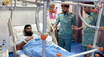 وفد من مركز شرطة مصفوت يزور الجرحى جراء الحوادث