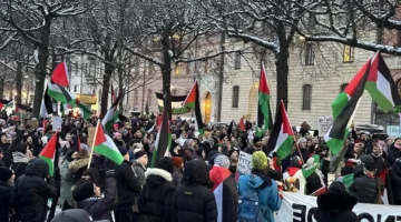 احتجاجات حاشدة في السويد تنديدًا بجرائم إسرائيل في غزة
