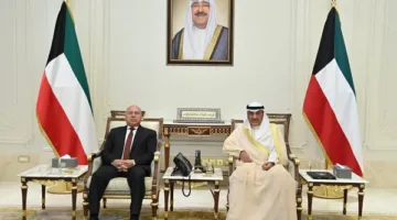 ولي عهد الكويت يرحب بنائب رئيس مجلس الوزراء المعني بالتنمية الصناعية ووزير الصناعة والنقل