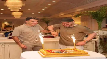 10 لقطات من احتفال زيزو مع أحمد السقا بمناسبة فيلمه الجديد