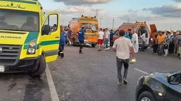 إصابة 6 أفراد جراء حادث تصادم على الطريق الإقليمي في المنوفية