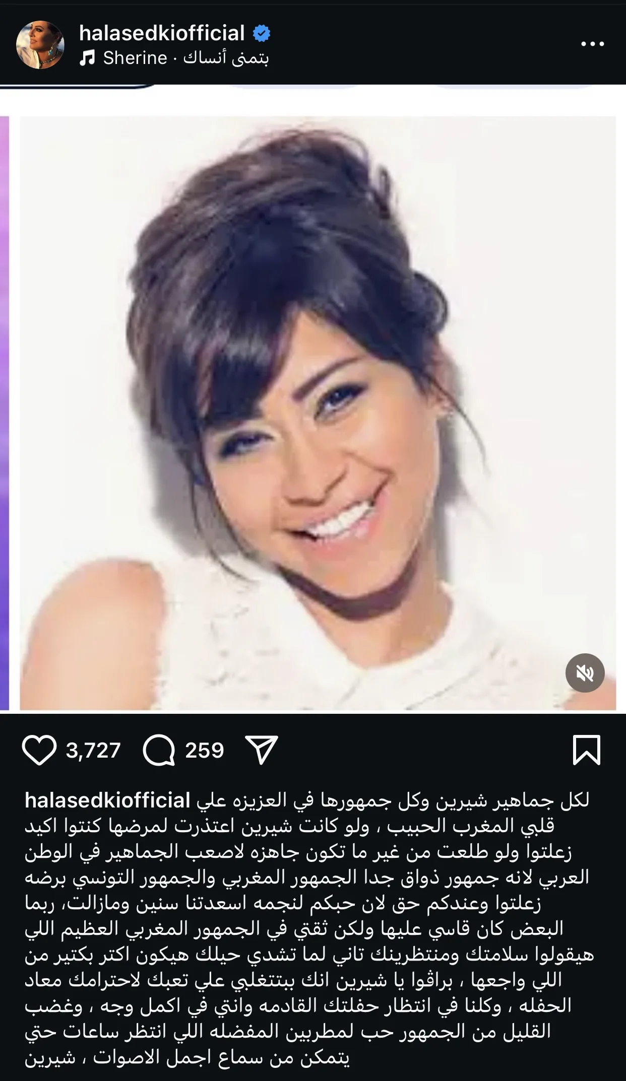 جميعنا بانتظار حفلتك التالية.. هالة صدقي تؤكد دعمها لشيرين جميعنا بانتظار حفلتك التالية.. هالة صدقي تؤكد دعمها لشيرين