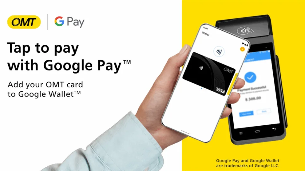 تفعيل خدمة Google Pay لحاملي بطاقات OMT من Visa تفعيل خدمة Google Pay لحاملي بطاقات OMT من Visa