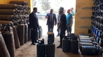 تقرير زيارة محافظ الدقهلية لمستودع الغاز في جمصة