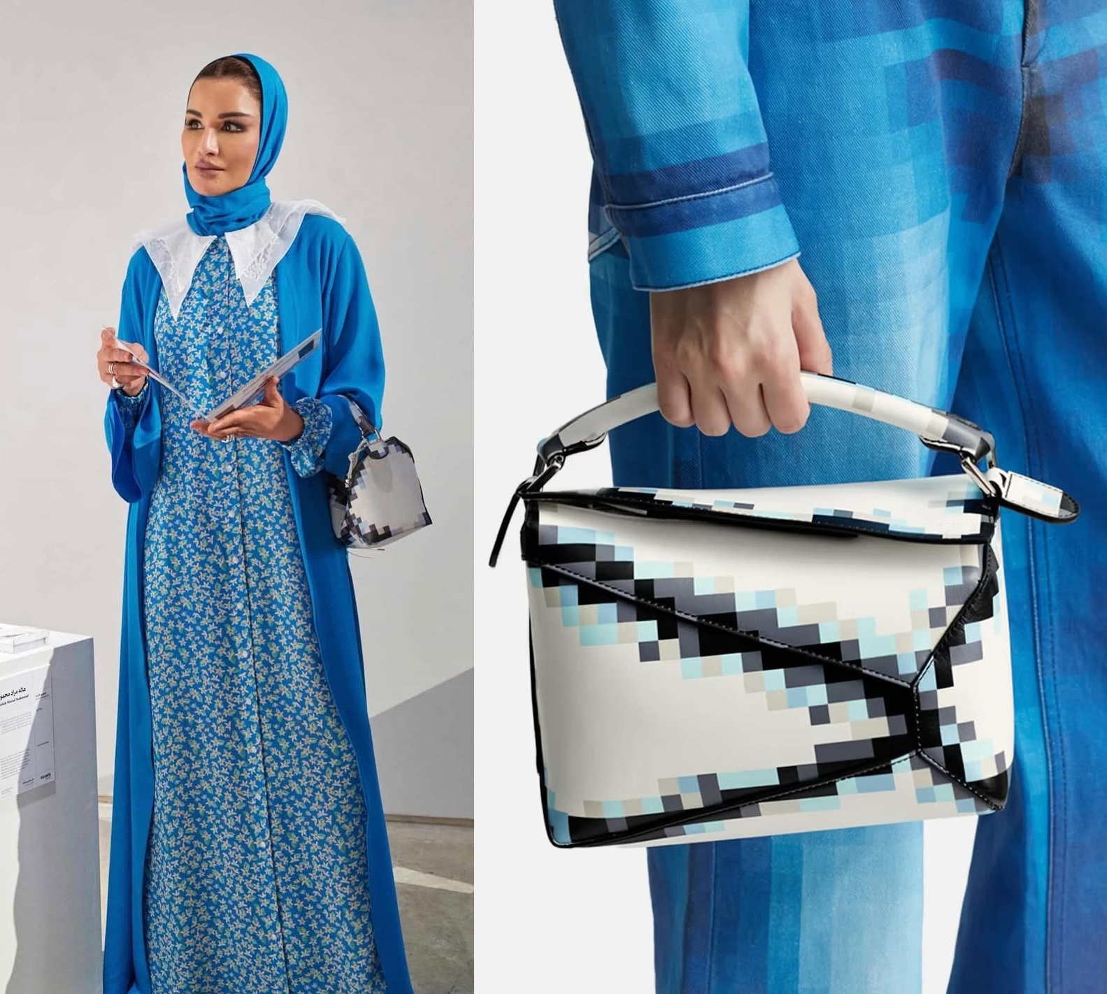حقيبة يد الشيخه موزا المحدودة الإصدار من علامة LOEWE (إنستغرام)