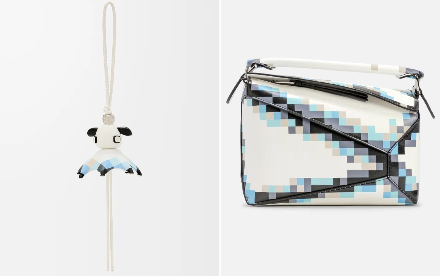 حقيبة Puzzle 10 Re‑Edition Pixel Top‑Handle Bag  من LOEWE (إنستغرام)