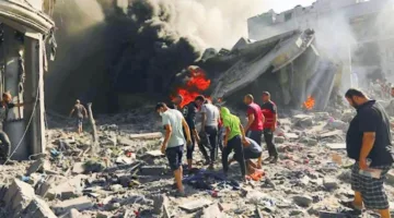 7 شهداء نتيجة غارات الاحتلال على مخيمات النازحين في جنوب غزة