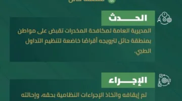 إلقاء القبض على شخص في حائل بتهمة ترويج أقراص منظمة طبيًا لمكافحة المخدرات