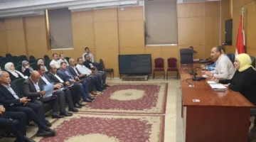 السكرتير المساعد في بني سويف يراقب تقدم العمل في قضايا التصالح بشأن مخالفات البناء