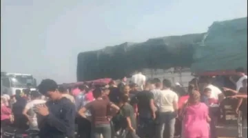 طريق الموت لا يتوقف.. 9 مصابين في حادث تصادم على الطريق الإقليمي بالشرقية