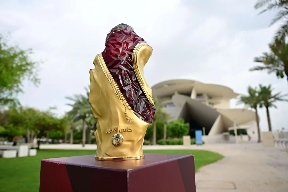 الاتحاد القطري لكرة القدم يكشف عن تصميم النسخة الرابعة والخمسين من بطولة كأس الأمير. الاتحاد القطري لكرة القدم يكشف عن تصميم النسخة الرابعة والخمسين من بطولة كأس الأمير.