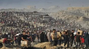 شهيدان وعشرات الجرحى نتيجة هجوم الاحتلال على قافلة المساعدات في جنوب غزة
