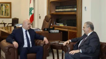 عون يتلقى معلومات من نائب رئيس الحكومة حول مناقشات قمة تمويل التنمية في إشبيلية