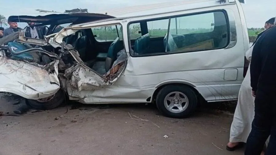 بالأسماء: 19 مصابًا في حادث تصادم على طريق وادي النطرون الصحراوي في البحيرة