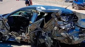 التجاوز المفرط للسرعة يؤدي إلى مقتل أسرة كاملة على طريق العلمين (صور)
