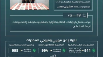 إلقاء القبض على ثلاثة مهربين في جازان كانوا يهربون 31.5 كيلوغرام من مخدر الحشيش