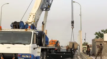إزالة الحواجز في مدينة سامراء