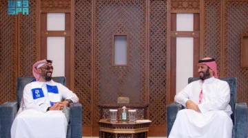 ولي العهد يستقبل نائب حاكم أبوظبي ومستشار الأمن الوطني لدولة الإمارات العربية المتحدة