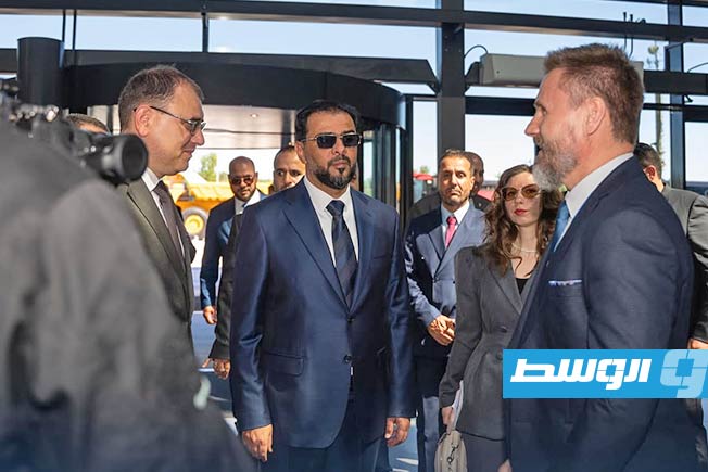 حماد خلال زيارته معرض «بيلا إكسبو 2025» في مينسك، 3 يوليو 2025. (وال)
