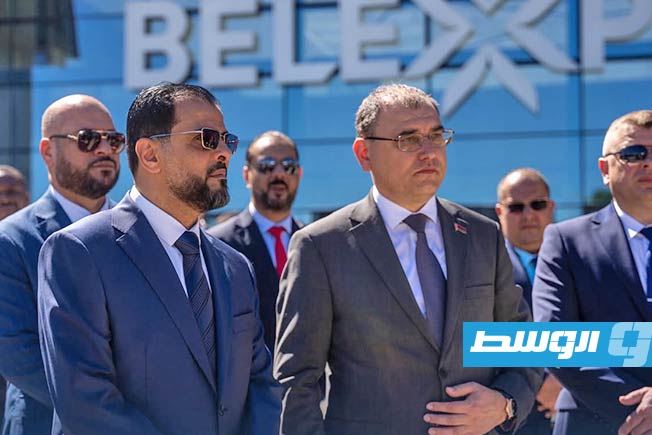 حماد خلال زيارته معرض «بيلا إكسبو 2025» في مينسك، 3 يوليو 2025. (وال)