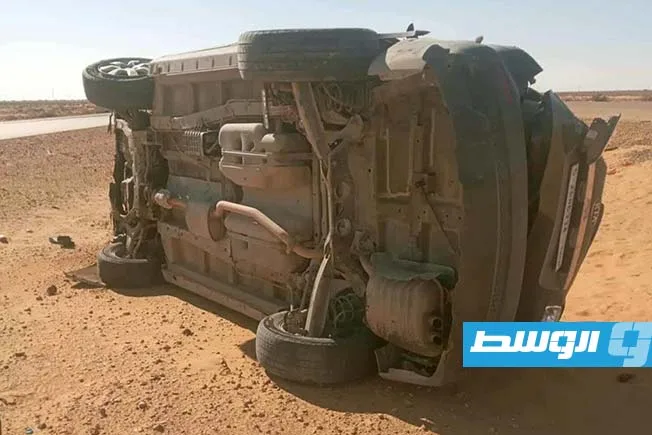 شخصان يتعرضان للإصابة جراء حادث مروري في منطقة أبوقرين شخصان يتعرضان للإصابة جراء حادث مروري في منطقة أبوقرين