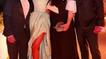 يسرا وحماقي وكريم عبد العزيز والرداد في حفل زفاف حفيد عادل إمام.. صور