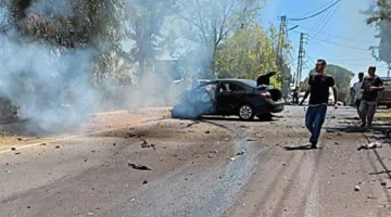 سيارة تتعرض للهجوم في بلدية شقرا الجنوبية بثلاثة صواريخ!