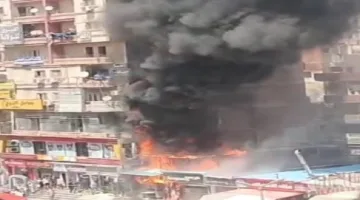 إخماد حريق ضخم اندلع في مخبز سياحي بالشرقية