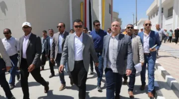 وزير الإسكان ومحافظ بني سويف يزوران مشروعات مياه الشرب والصرف الصحي في مركزي ناصر وببا