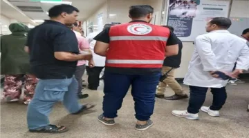 الهلال الأحمر يزور مستشفى الباجور لتقديم الرعاية للمصابين في الحادث الإقليمي