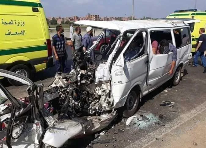 مصر: وفاة 8 وإصابة 10 أشخاص في حادث حديث على الطريق الدائري الإقليمي مصر: وفاة 8 وإصابة 10 أشخاص في حادث حديث على الطريق الدائري الإقليمي