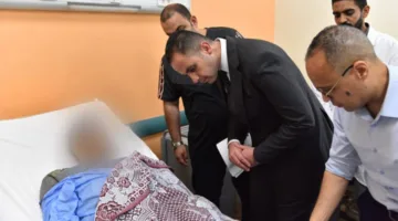 نائب وزير الصحة يزور مستشفى الباجور التخصصي للاطلاع على صحة مصابي حادث الدائري الإقليمي في المنوفية