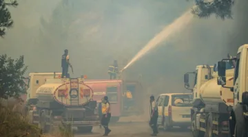 تسجيل حرائق الغابات في ريف اللاذقية السوري