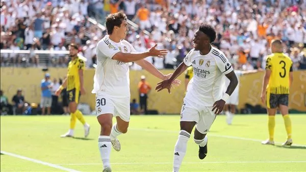 عاجل.. ريال مدريد يتخطى دورتموند ويصل لمواجهة سان جيرمان في نصف نهائي كأس العالم للأندية عاجل.. ريال مدريد يتخطى دورتموند ويصل لمواجهة سان جيرمان في نصف نهائي كأس العالم للأندية
