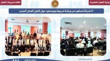 مشاركة ممثلي 50 شركة في ورشة تدريبية ببورسعيد حول القانون الجديد للعمل
