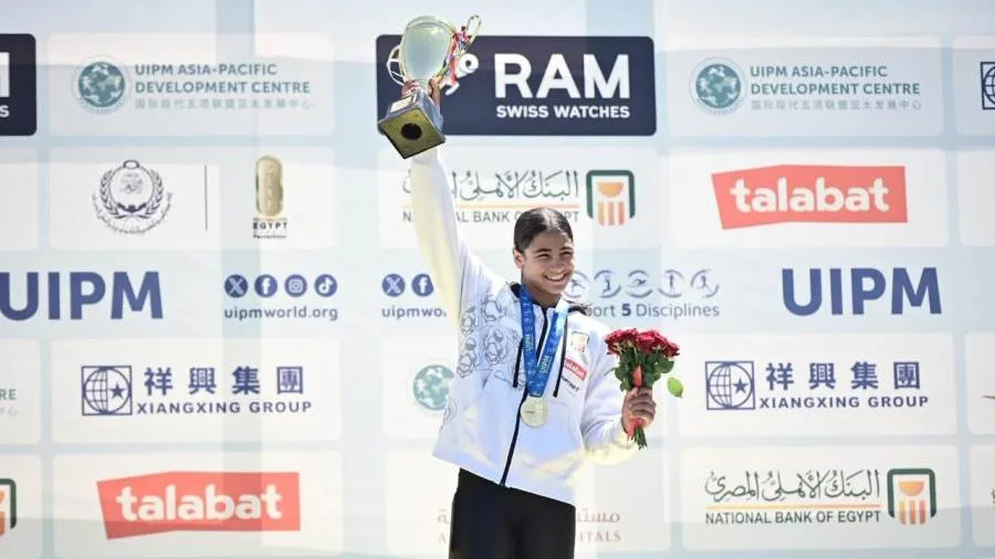 فريدة خليل تحرز الميدالية الذهبية في نهائي كأس العالم للخماسي فريدة خليل تحرز الميدالية الذهبية في نهائي كأس العالم للخماسي