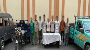 الداخلية تلقي القبض على المتهمين بالاستعراض بالأسلحة البيضاء وإعاقة حركة المرور في البحيرة (صور)