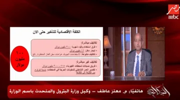 وزير البترول ينفي فقدان 600 مليون دولار شهريًا بسبب سفن الغاز: “هذا غير صحيح ومبالغ فيه”