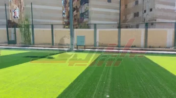 إنشاء ملعب كرة قدم قانوني بالعشب الصناعي في نادي قلين الرياضي