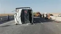 ثمانية مصابين جراء حادث ميكروباص على طريق مصر – الإسماعيلية الصحراوي